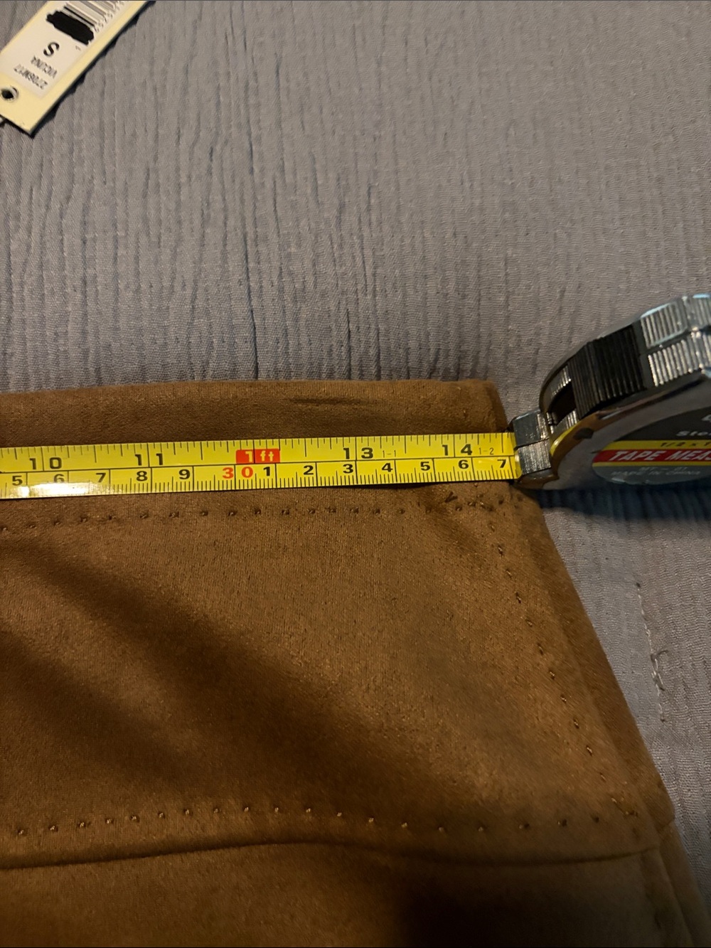 Max Studio Tan Faux Suede A-Line Mini Skirt - Picture 4 of 5